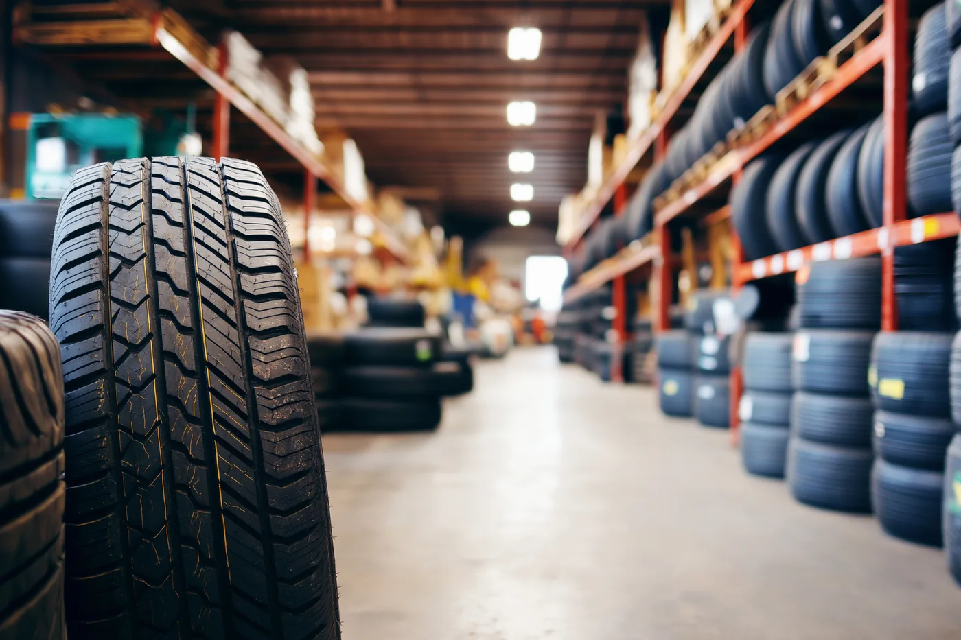 Tire warehouse at Intercity Tires, Brampton